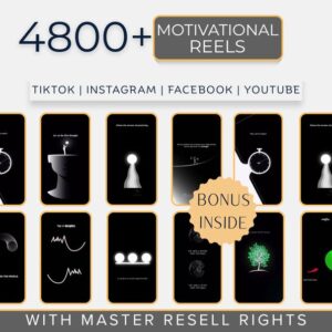 4800+ Success Mindset Reels | PLR & MRR Video Content for Instagram, TikTok & YouTube