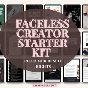Faceless Content Creator Kit | Done-For-You Canva Templates with PLR & MRR to Start Earning Passive Income