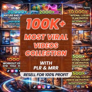 100,000+ Viral Reels Bundle | AI Animated Content with PLR + MRR Rights