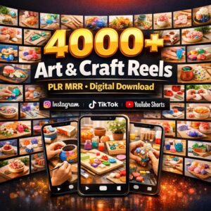 4000+ Viral DIY Art & Craft Reels | Ready-to-Use PLR + MRR Content for Instagram, TikTok & YouTube