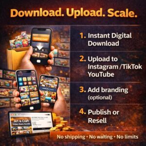 4000+ Viral DIY Art & Craft Reels | Ready-to-Use PLR + MRR Content for Instagram, TikTok & YouTube