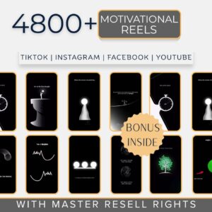 4800+ Success Mindset Reels | PLR & MRR Video Content for Instagram, TikTok & YouTube