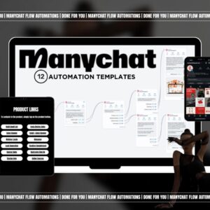 ManyChat Automation Templates | PLR & MRR Business Chatbot Bundle