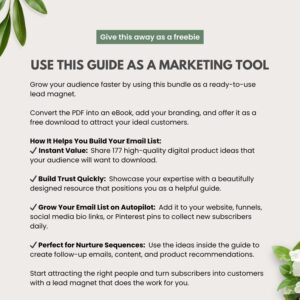 177 Digital Product Ideas | PLR Canva Guide for Passive Income & Side Hustles