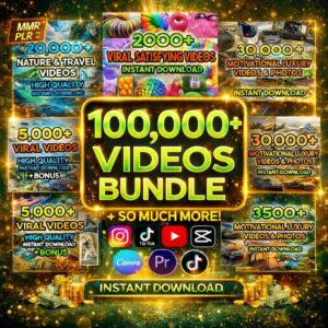100,000+ Viral Reels Bundle | AI Animated Content | PLR + MRR for TikTok, Instagram & YouTube