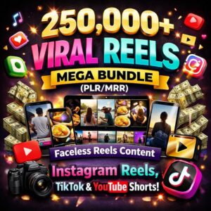 250K+ Faceless Viral Reels Bundle | PLR + MRR Content for Instagram, TikTok & YouTube
