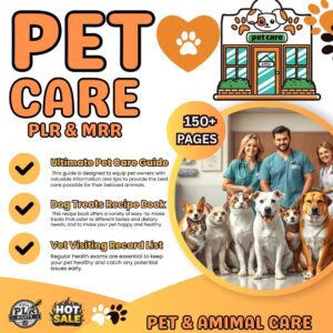 Pet Care Planner Kit | PLR & MRR Canva Templates for Pet Owners
