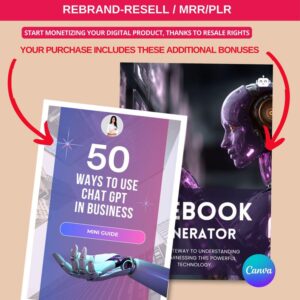 AI Course Bundle | Prompt Generator Canva Template with PLR Resell Rights