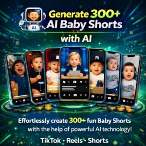 300+ AI Baby Shorts Bundle | Viral TikTok & Reels Videos with PLR + MRR