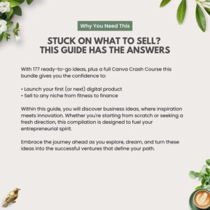 177 Digital Product Ideas | PLR Canva Guide for Passive Income & Side Hustles