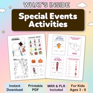 10,000+ Kids Activity Bundle | Educational Worksheets & Coloring Books with PLR & MRR Rights