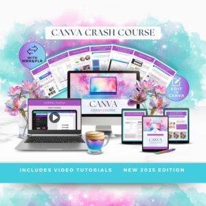 Canva Crash Course Bundle | PLR + MRR Rights | Editable Templates & Video Tutorials for Beginners