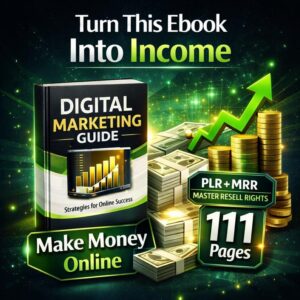 111-Page Make Money Online eBook | Editable Canva PLR + MRR Digital Product for Passive Income