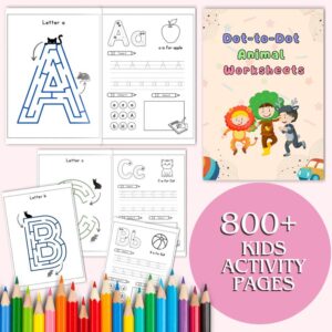 800+ Kids Printable Worksheets | Activity Pages Bundle for Learning & Play