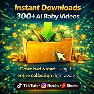 300+ AI Baby Shorts Bundle | Viral TikTok & Reels Videos with PLR + MRR