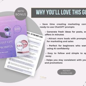 100 ChatGPT Marketing Prompts | Lead Generation AI Pack with PLR + MRR