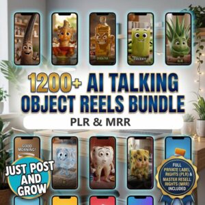 AI Talking Object Reels Bundle | Viral Faceless Content for TikTok & Instagram | PLR + MRR