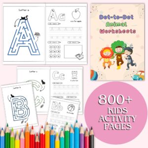 800+ Kids Printable Worksheets | Activity Pages Bundle for Learning & Play