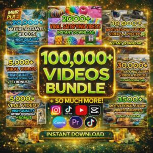 100,000+ Viral Reels Bundle | AI Animated Content with PLR + MRR Rights