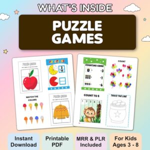 10,000+ Kids Activity Bundle | Educational Worksheets & Coloring Books with PLR & MRR Rights