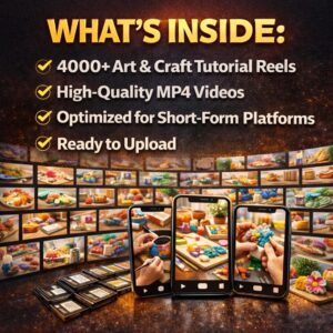 4000+ Viral DIY Art & Craft Reels | Ready-to-Use PLR + MRR Content for Instagram, TikTok & YouTube