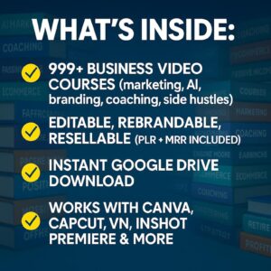 999+ Business Training Courses Bundle | PLR & MRR Digital Products Library