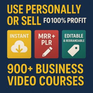 900+ Online Video Courses | PLR & MRR Business Training Bundle