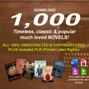 1000 Classic Literature eBooks | Public Domain Digital Books with Resell Rights