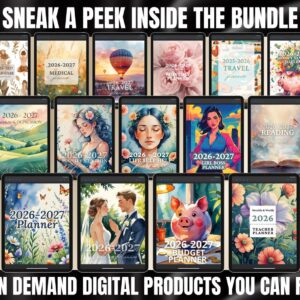 2026–2027 Ultimate Digital Planner Bundle Editable Canva Templates with PLR & MRR Rights