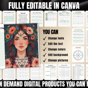 2026–2027 Ultimate Digital Planner Bundle Editable Canva Templates with PLR & MRR Rights