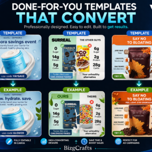 250+ Canva Ad Templates Bundle | Facebook, Ecommerce Ads (Digital Download)