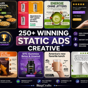 250+ Canva Ad Templates Bundle | Facebook, Ecommerce Ads (Digital Download)